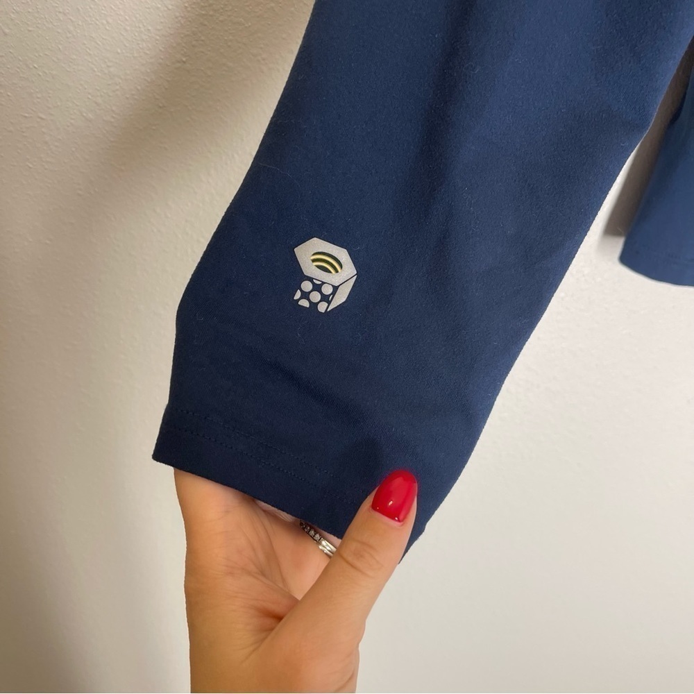 Mountain Hardwear 1/4 Zip Performance Pullover Long Sleeves Size L Men’s Blue - Picture 6 of 11